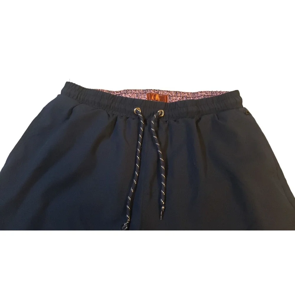 CONSEQUENCE MENS‎ SWIMWEAR SHORTS SIZE SMALL NAVY SUMMER LAKE POOL DESIGNER